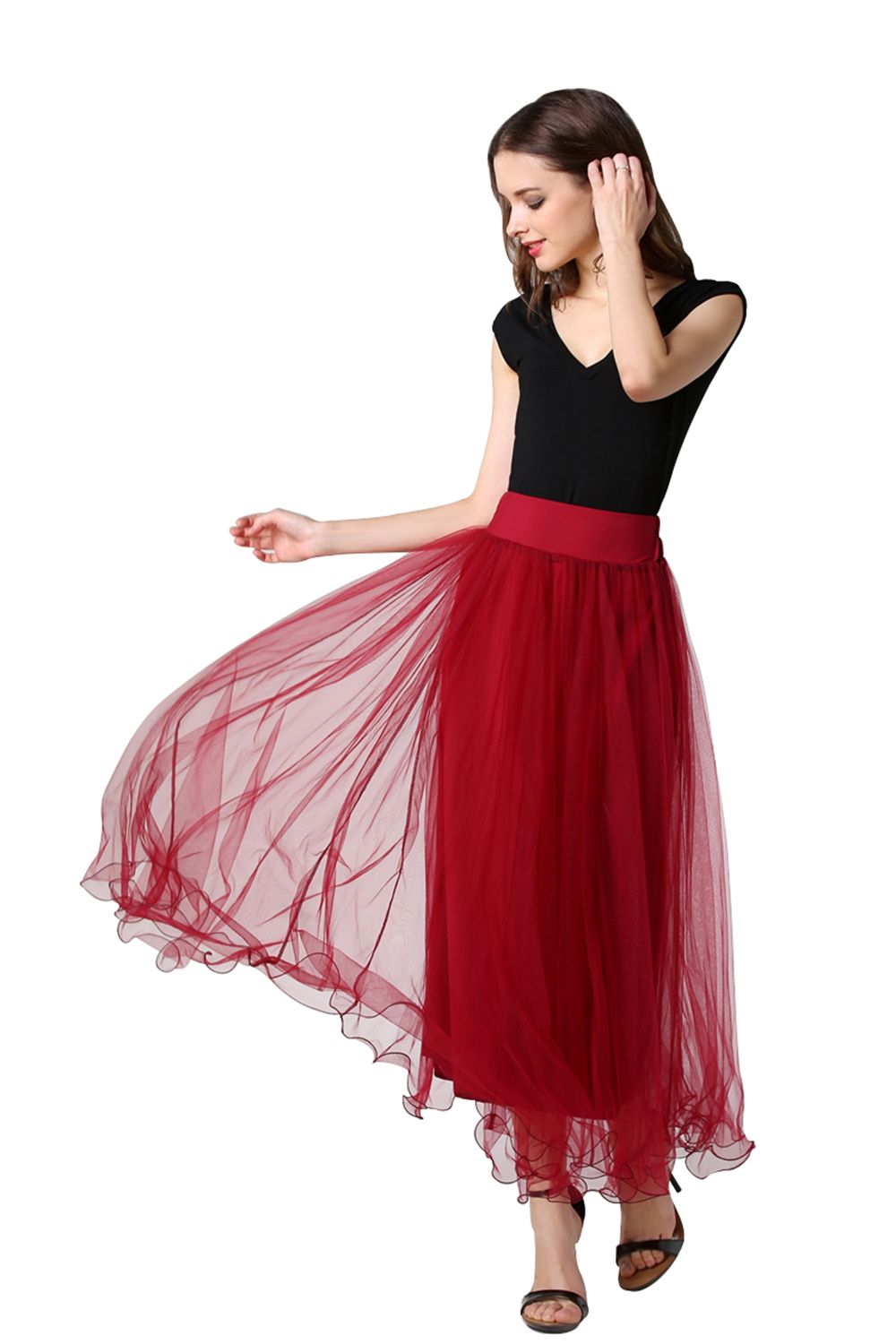 Schlechte A-Linie Petticoats lang | Prinzessin Petticoats aus weiches Netz-Misshow.de