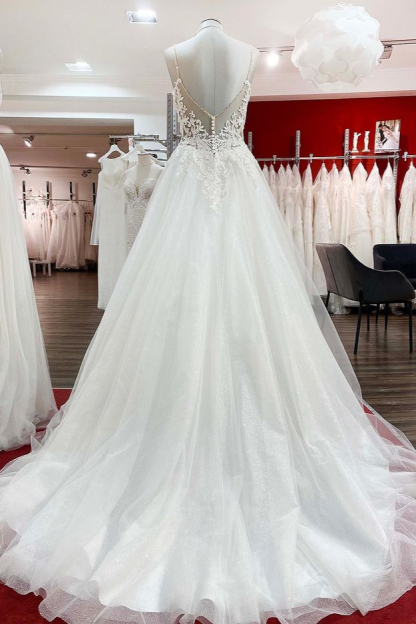 Schöne Hochzeitskleider A Linie | Brautmoden Mit Spitze