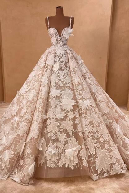 Schöne Hochzeitskleider A-Linie | Brautkleider mit Spitze