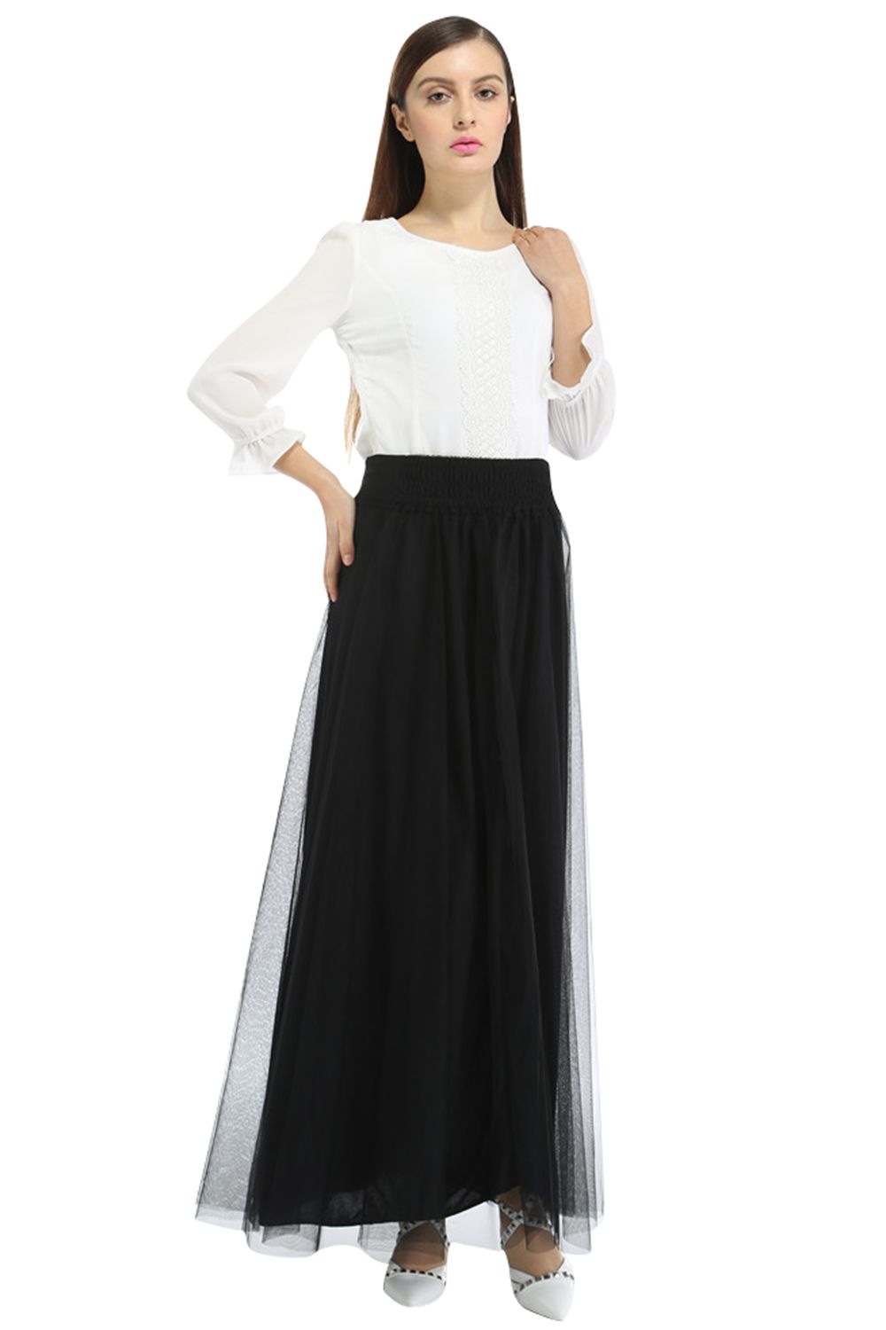 Lange Spalte Petticoats | Prinzessin Petticoats aus weiches Netz-Misshow.de