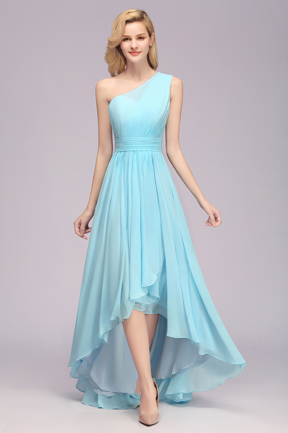 Brautjungfernkleider Blau | Chiffon Kleider Günstig Online-Misshow.de