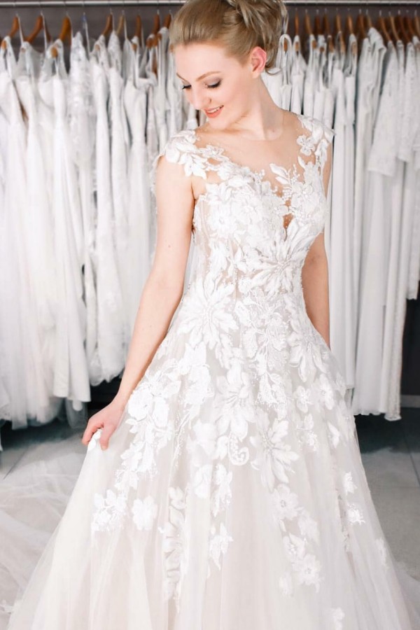Spitze Hochzeitskleider A Linie | Brautkleider Online