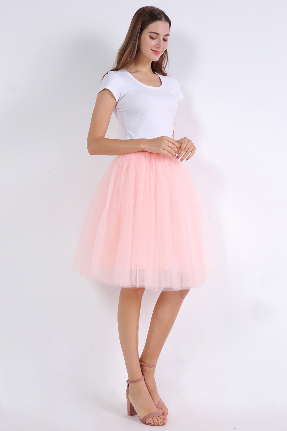 kniehoch tutu Petticoats A-LInie | Hochzeits Petticoats aus weiches Netz-Misshow.de
