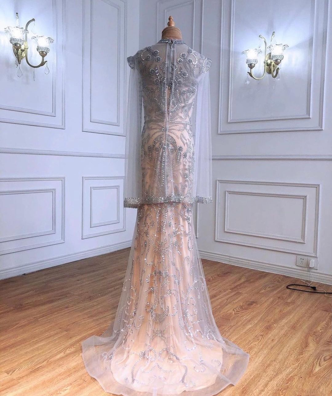 Extravagante Abendkleider Mit Ärmel | Abiballkleider Lang Glitzer-Misshow.de