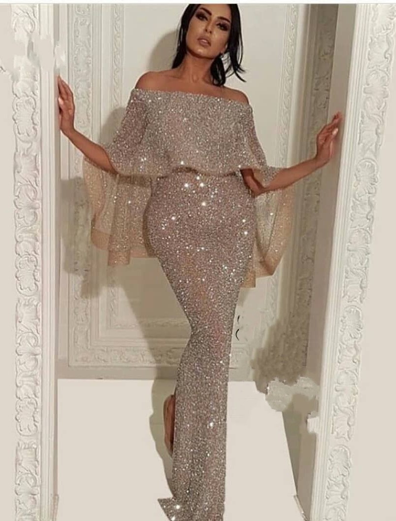 Elegante Abendkleider Mit Glitzer | Abiballkleid Lang Günstig Online
