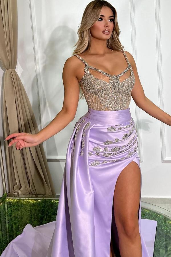 Luxus Abendkleider Lang Glitzer | Abiballkleider Lilac