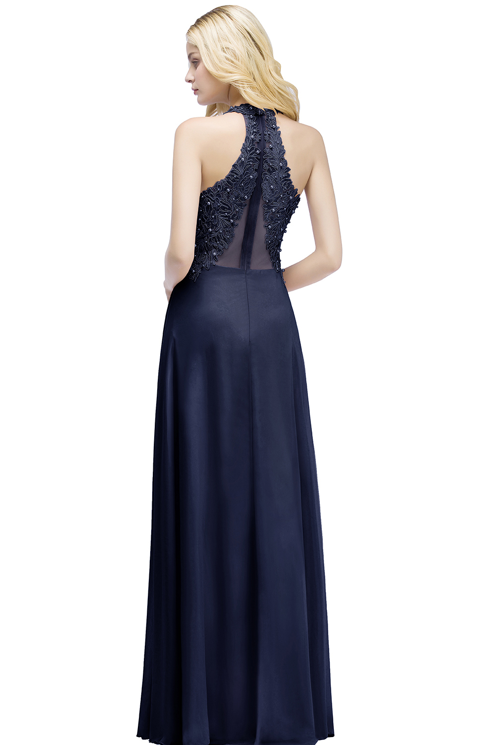 Schlichtes Abendkleid Lang Rosa | Abendmoden Online