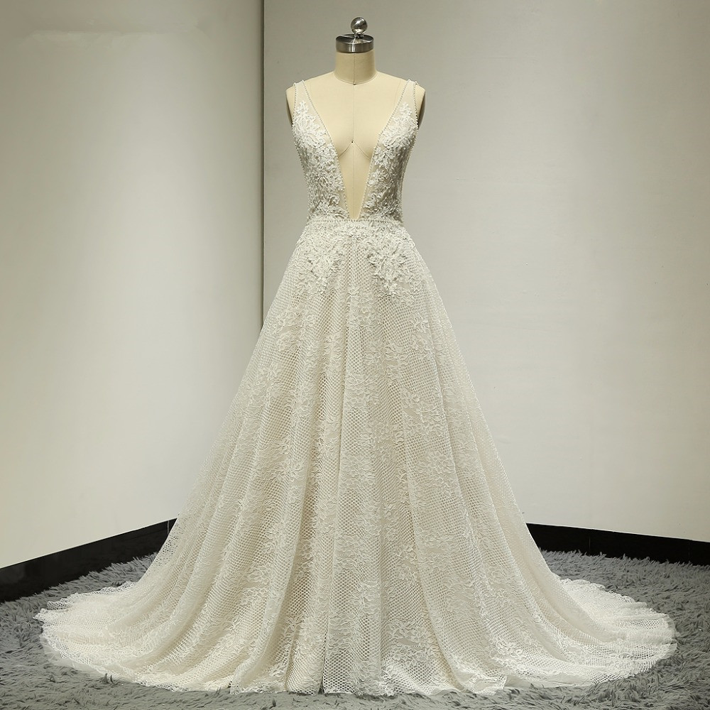 Brautkleider A Linie Spitze | Hochzeitskleid Bestellen-Misshow.de