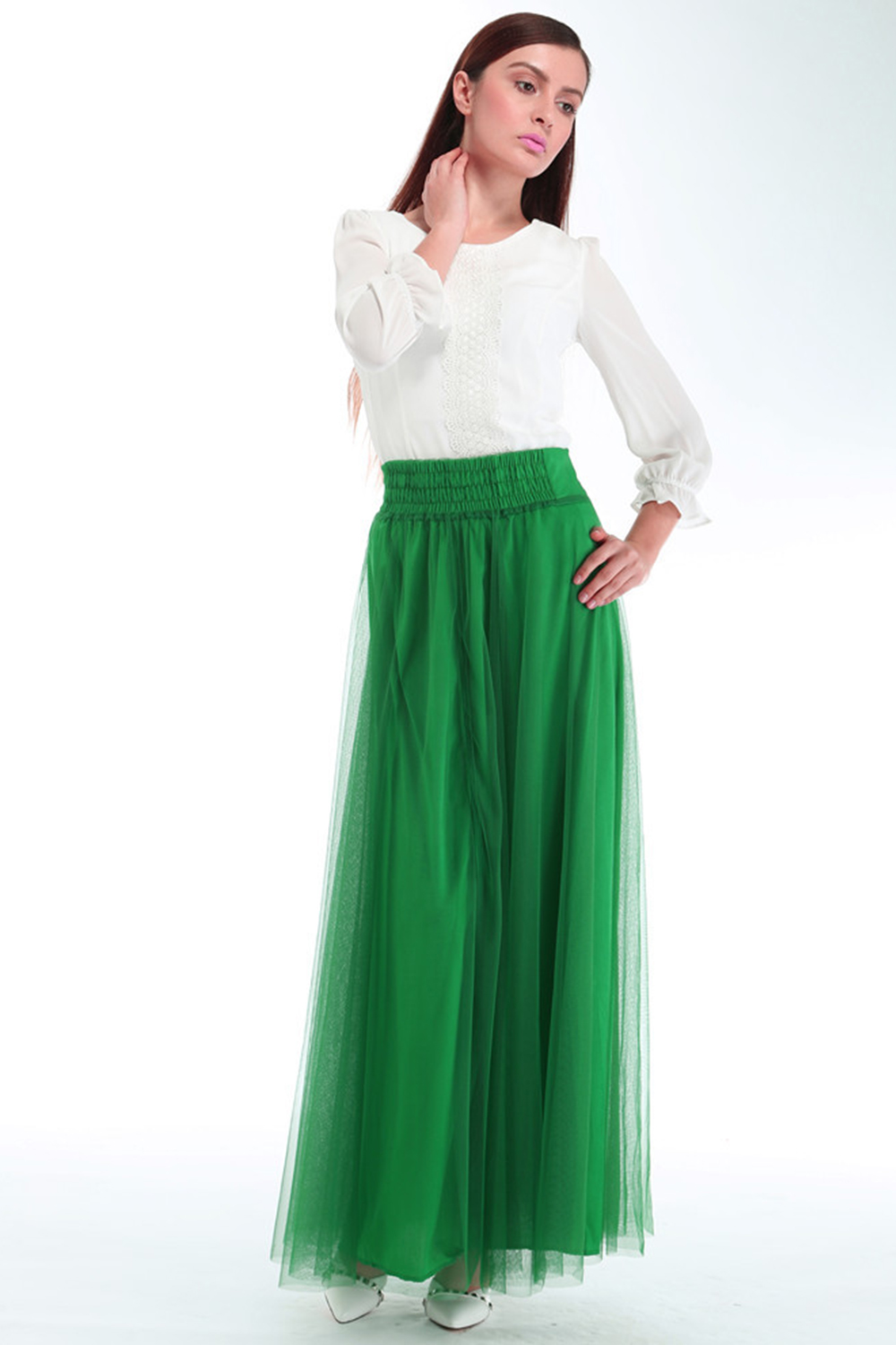 Lange Spalte Petticoats | Prinzessin Petticoats aus weiches Netz-Misshow.de