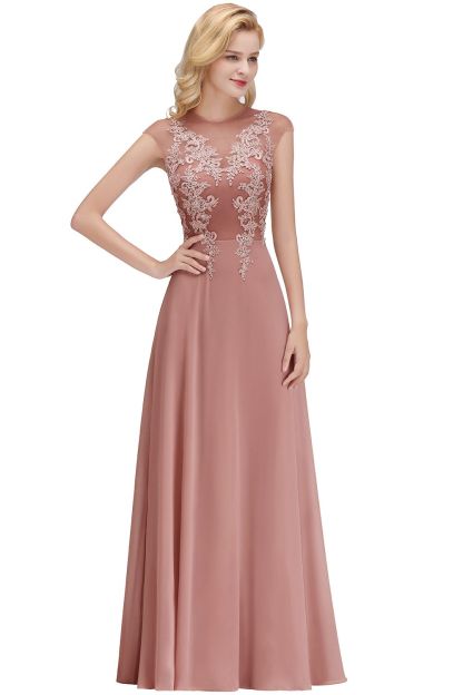 Brautjungfernkleider Lang Altrosa | Kleider für Hochzeit