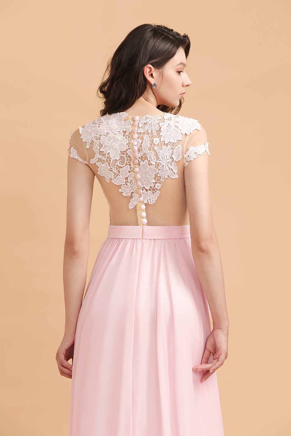 Rosa Brautjungfernkleider | Brautjungfernkleid Lang Günstig