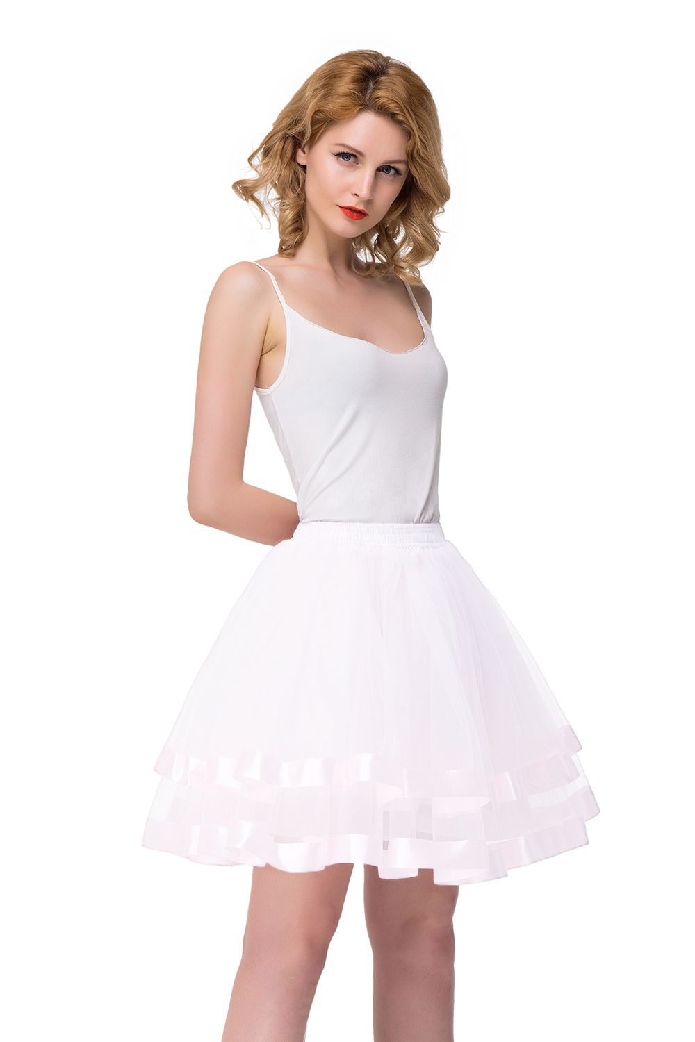 Schlechte Tutu Petticoats kurz A-Linie | Hochzeits Petticoats aus weiches Netz-Misshow.de
