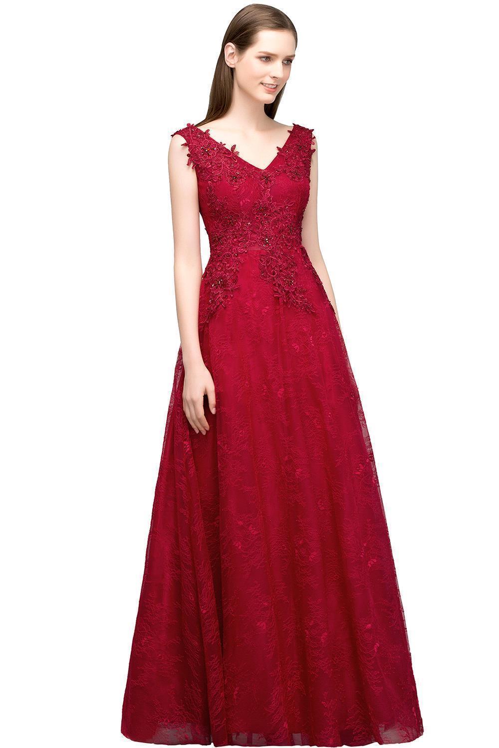 Abendkleid Lang V Ausschnitt | Abendmoden Online