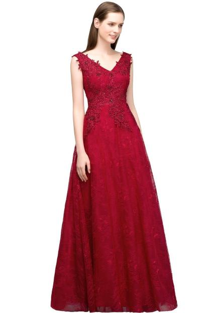 Abendkleid Lang V Ausschnitt | Abendmoden Online