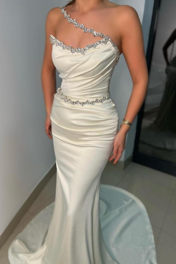 Designer Abendkleider Lang Cream | Abiballkleider Günstig-Misshow.de
