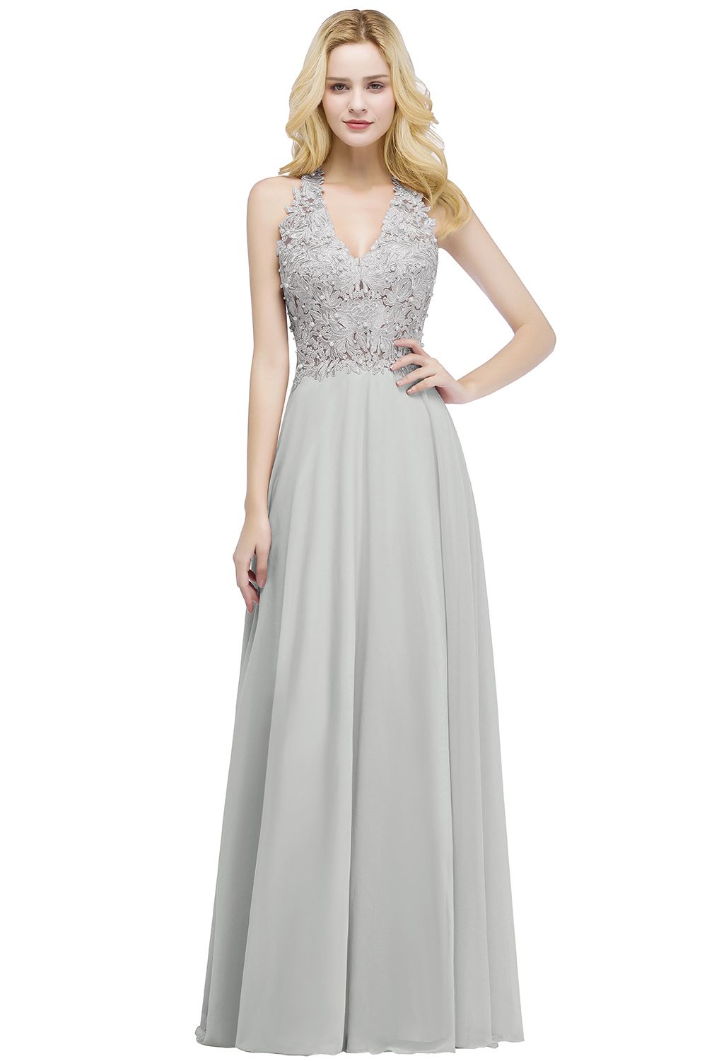 Schlichtes Abendkleid Lang Rosa | Abendmoden Online-Misshow.de