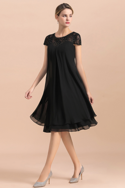 Schöne Brautmutterkleider Kurz Schwarz | Brautmutterkleid Günstig
