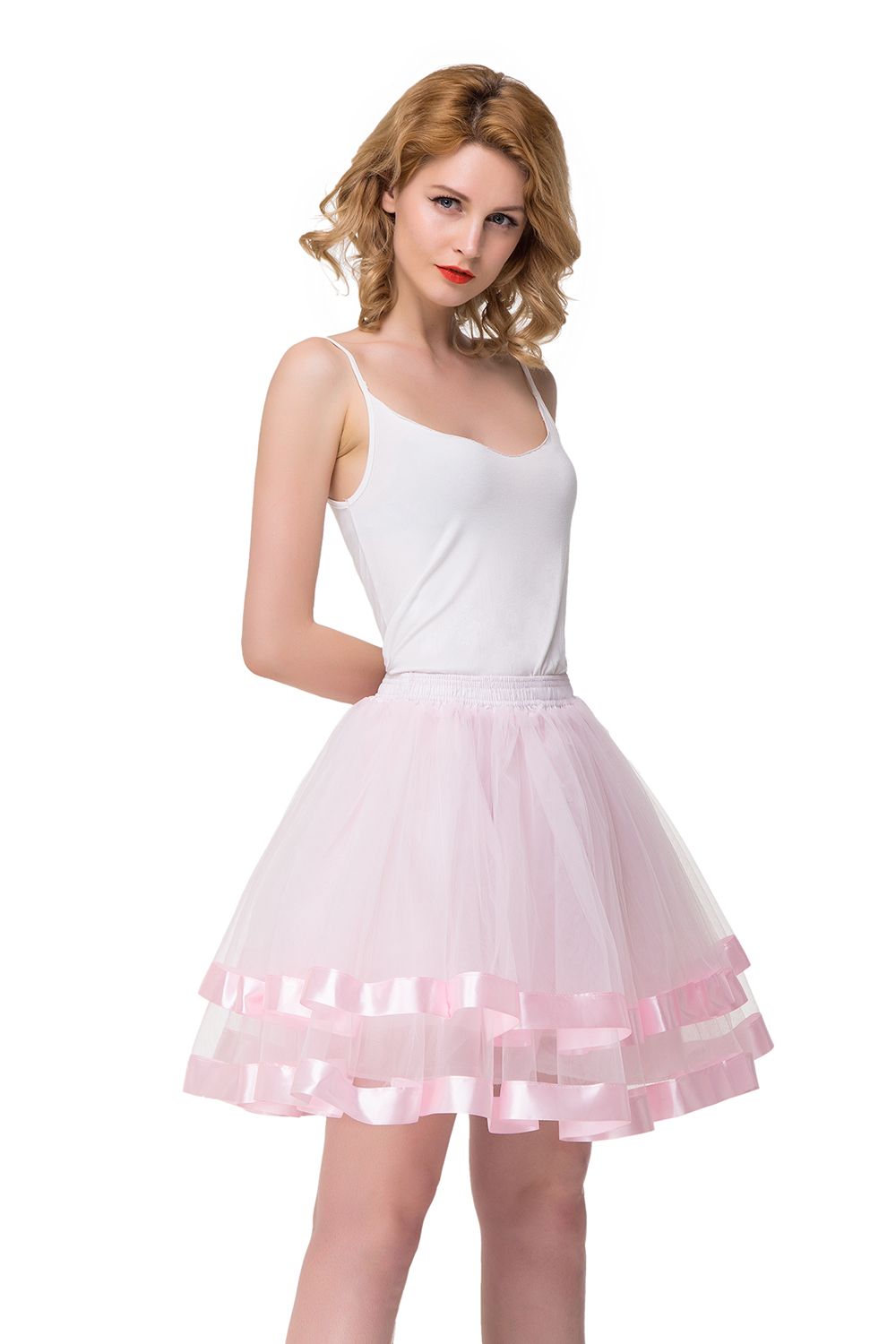 Schlechte Tutu Petticoats kurz A-Linie | Hochzeits Petticoats aus weiches Netz-Misshow.de