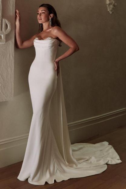 Schlichte Brautkleider Lang | Hochzeitskleider Online Kaufen