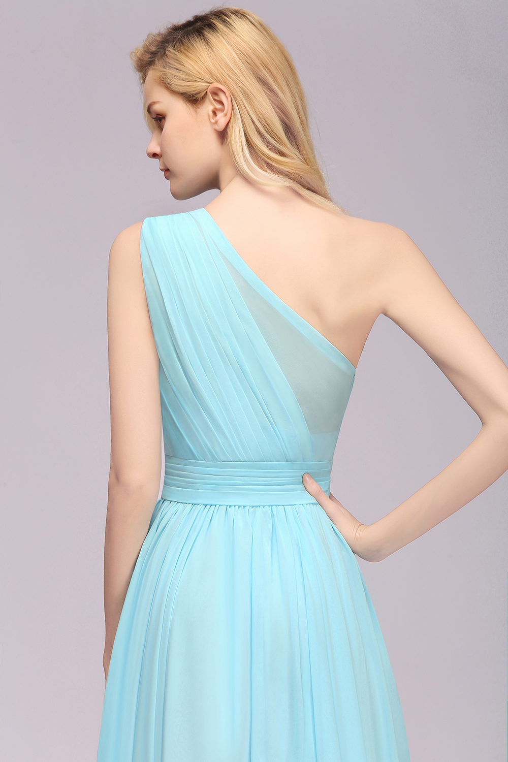 Brautjungfernkleider Blau | Chiffon Kleider Günstig Online-Misshow.de