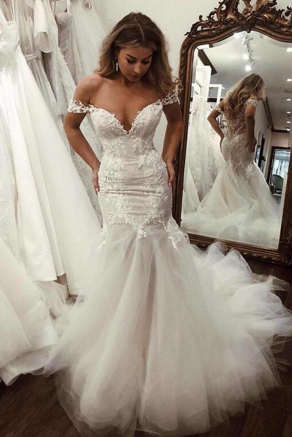 Schöne Hochzeitskleider Mit Spitze | Brautkleider Meerjungfrau