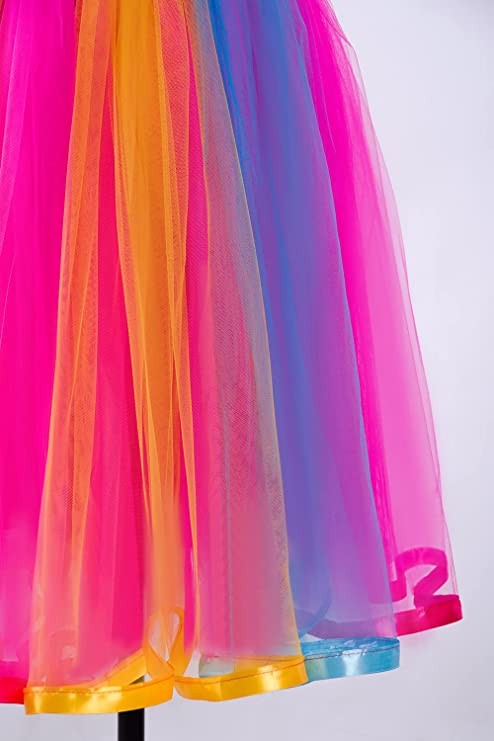 Bunte Knielang Tüll Tuturock | Petticoats günstig online-Misshow.de