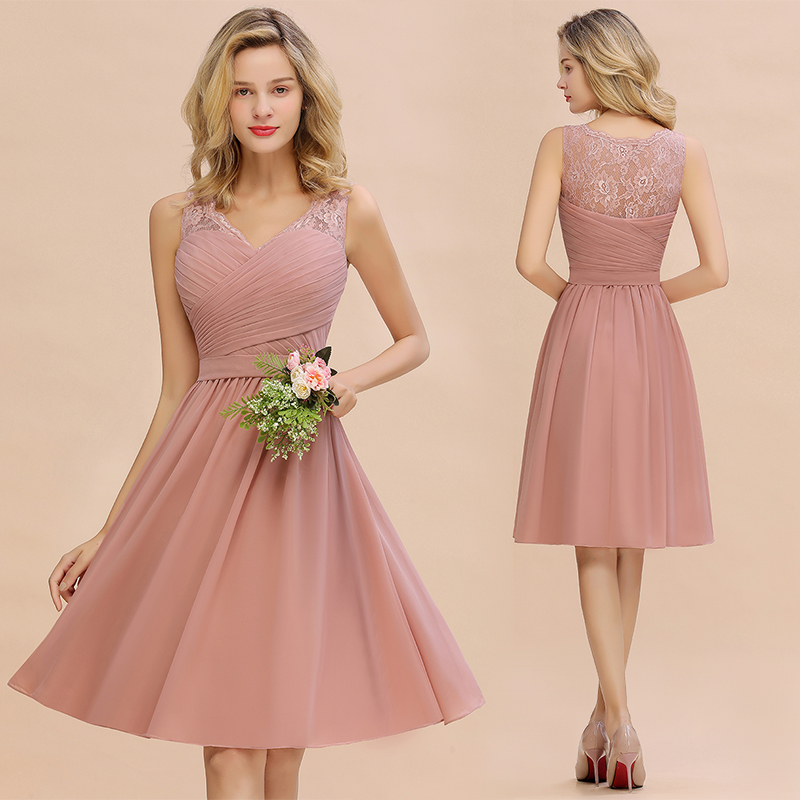 Abendkleid lang Rosa | Abendbekleidung Damen Günstig-Misshow.de
