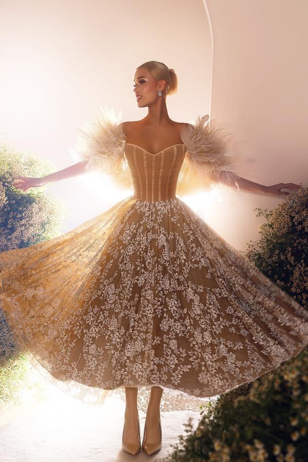 Exklusive Hochzeitskleider Designer | Brautkleid Spitze Tüll