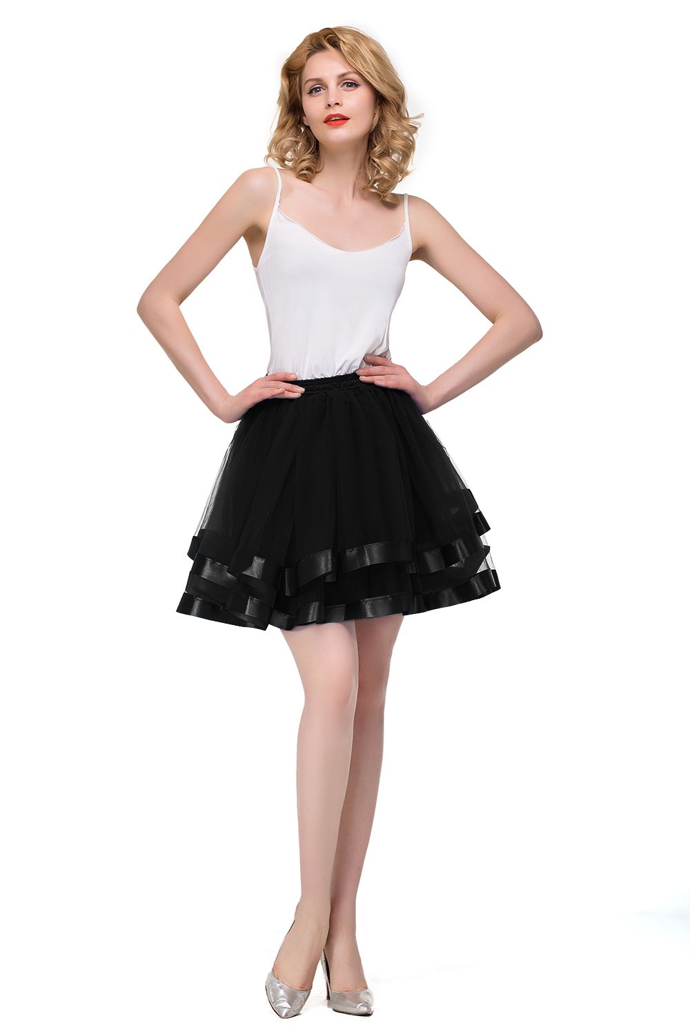 Schlechte Tutu Petticoats kurz A-Linie | Hochzeits Petticoats aus weiches Netz-Misshow.de