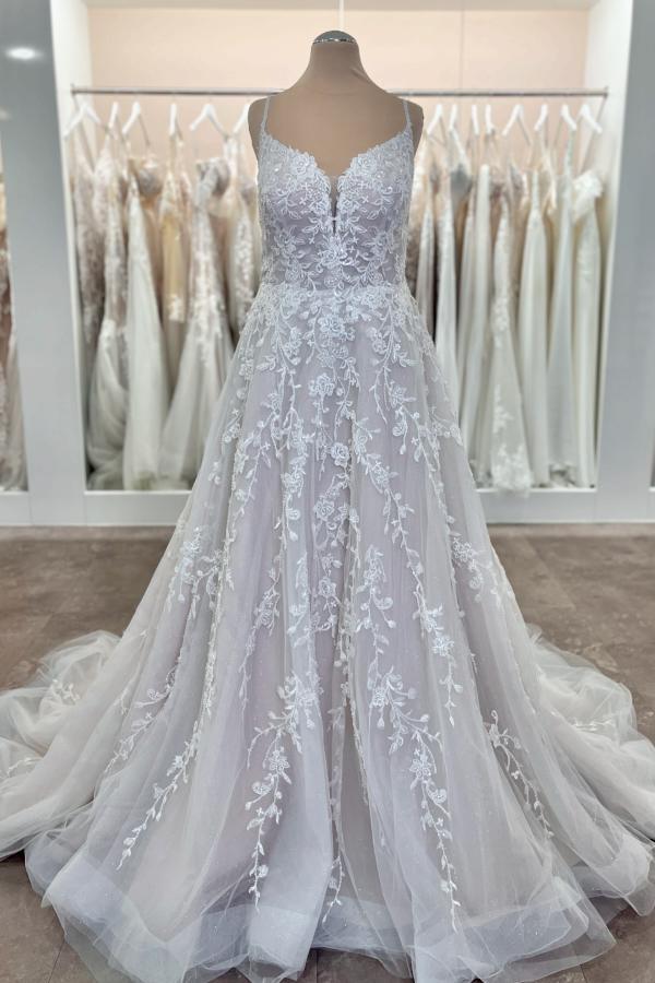 Vintage Hochzeitskleid A Linie Spitze Brautkleider Brautmoden Online