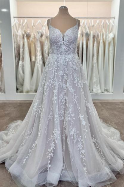 Vintage Hochzeitskleid A Linie Spitze Brautkleider Brautmoden Online