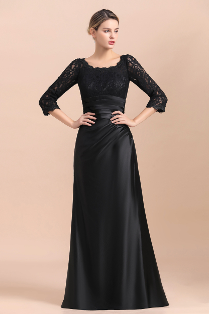 Schwarzes Brautmutterkleid | Brautmutterkleider Lang Mit Ärmel