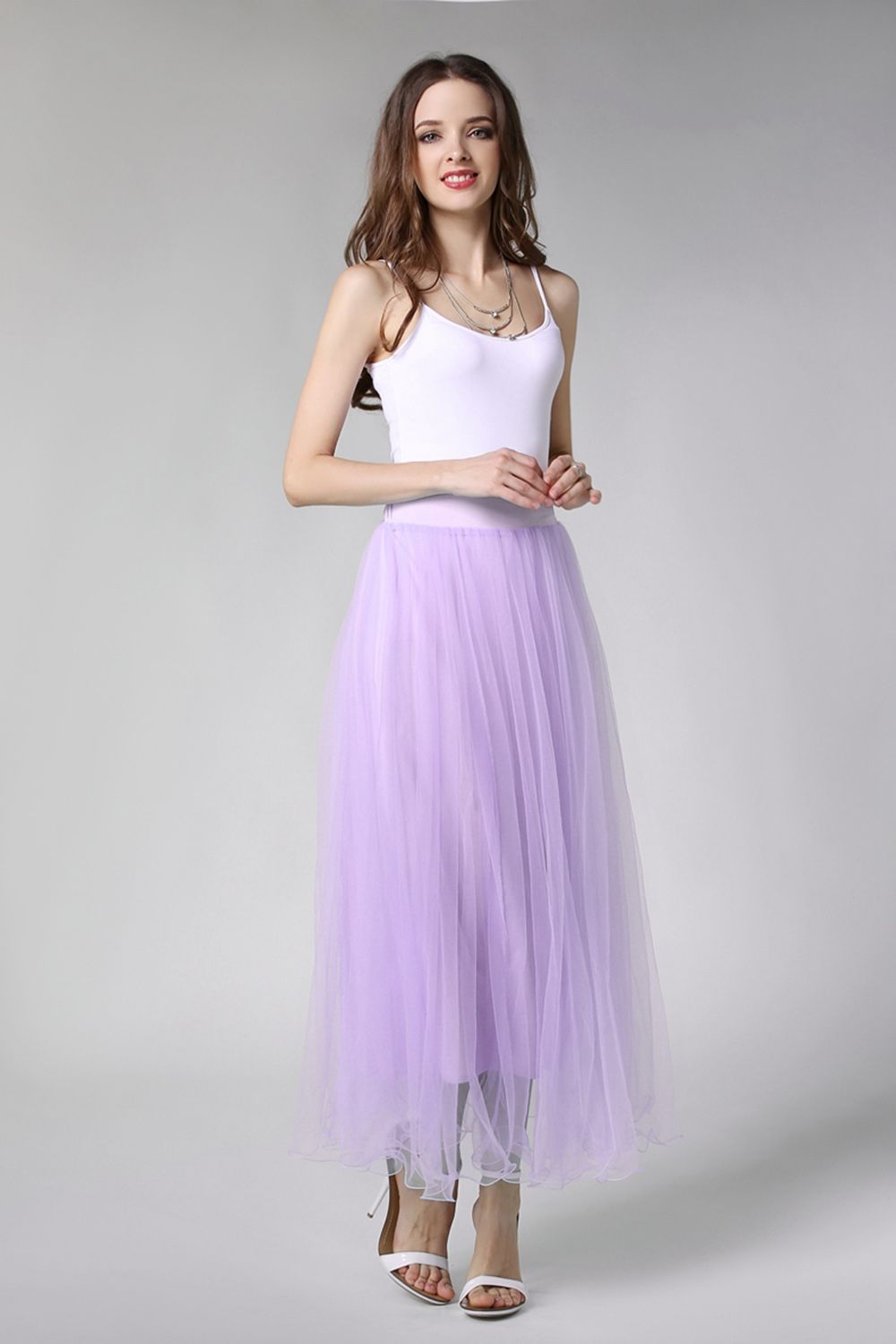 Schlechte A-Linie Petticoats lang | Prinzessin Petticoats aus weiches Netz-Misshow.de