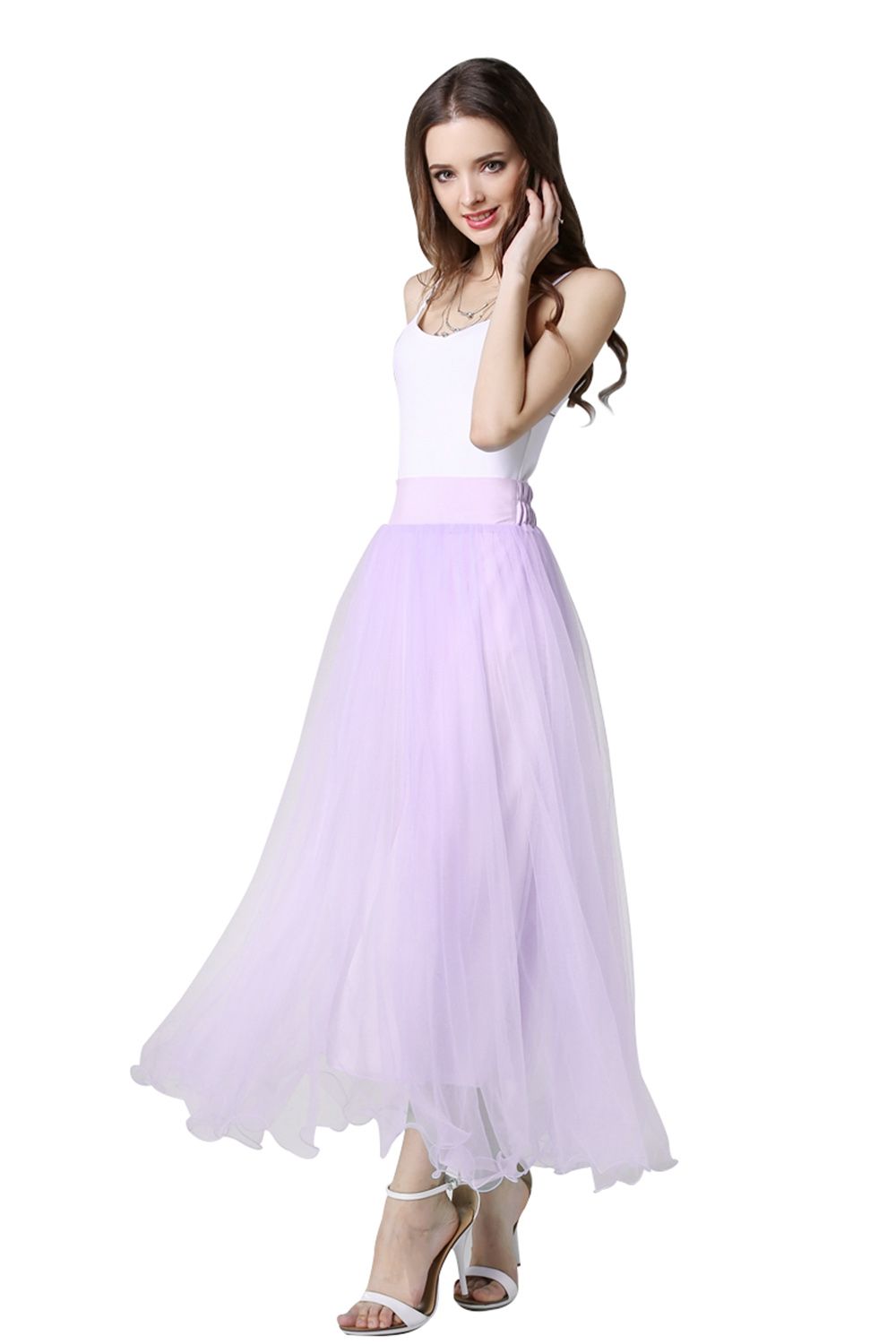 Schlechte A-Linie Petticoats lang | Prinzessin Petticoats aus weiches Netz-Misshow.de