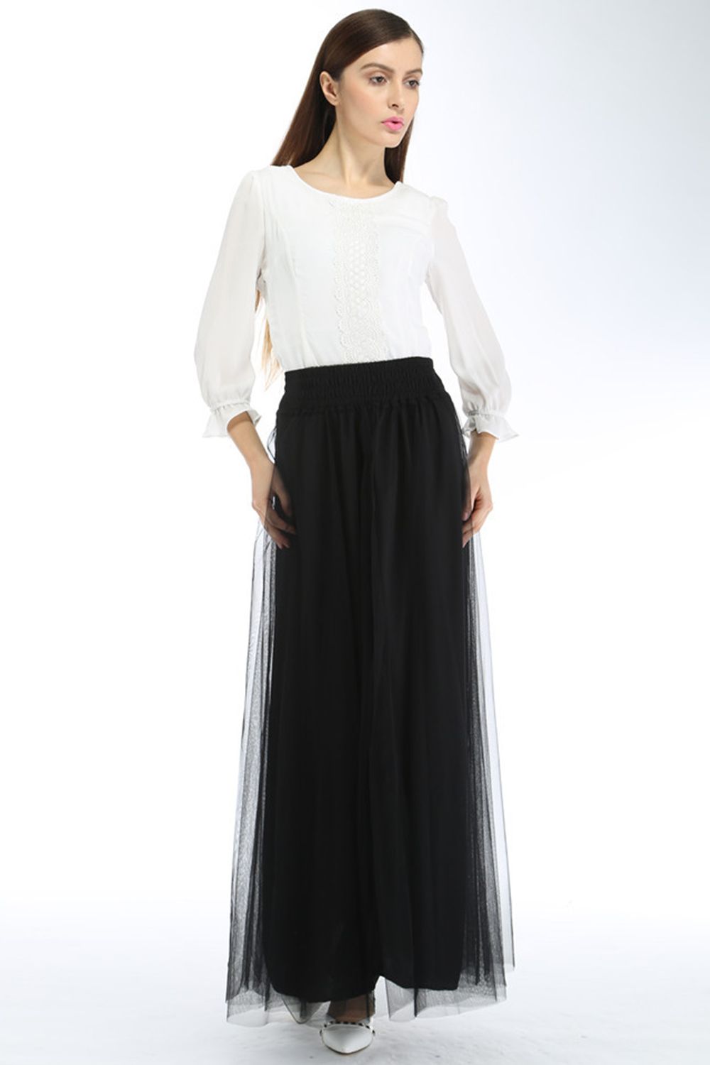 Lange Spalte Petticoats | Prinzessin Petticoats aus weiches Netz-Misshow.de