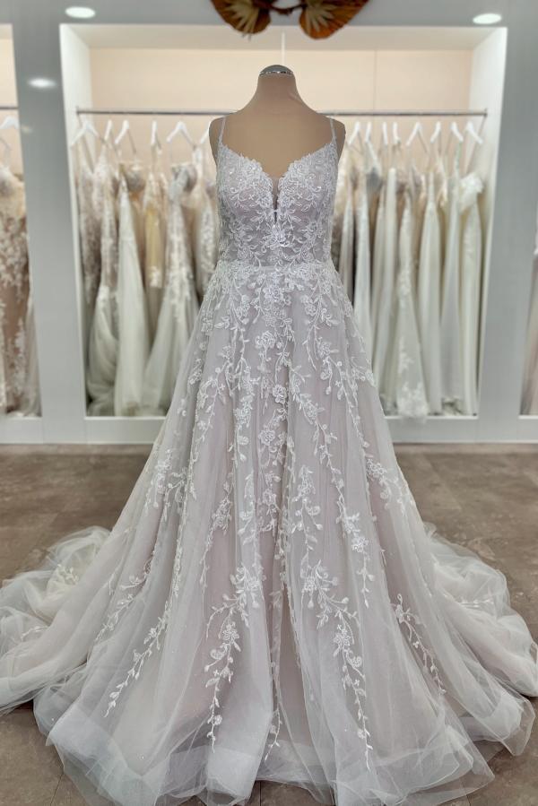 Vintage Hochzeitskleid A Linie Spitze Brautkleider Brautmoden Online