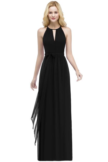 Schlichtes Abendkleid Weinrot | Abiballkleider Lang Günstig