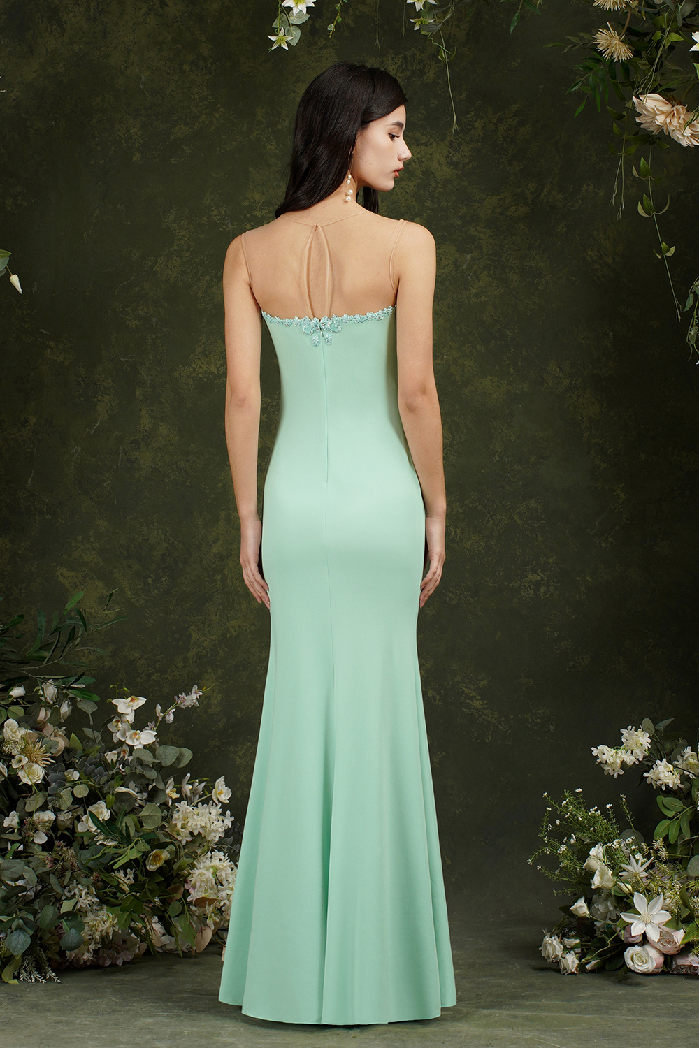 Designer Abendkleider Mint Grün | Abiballkleider Lang Günstig-Misshow.de