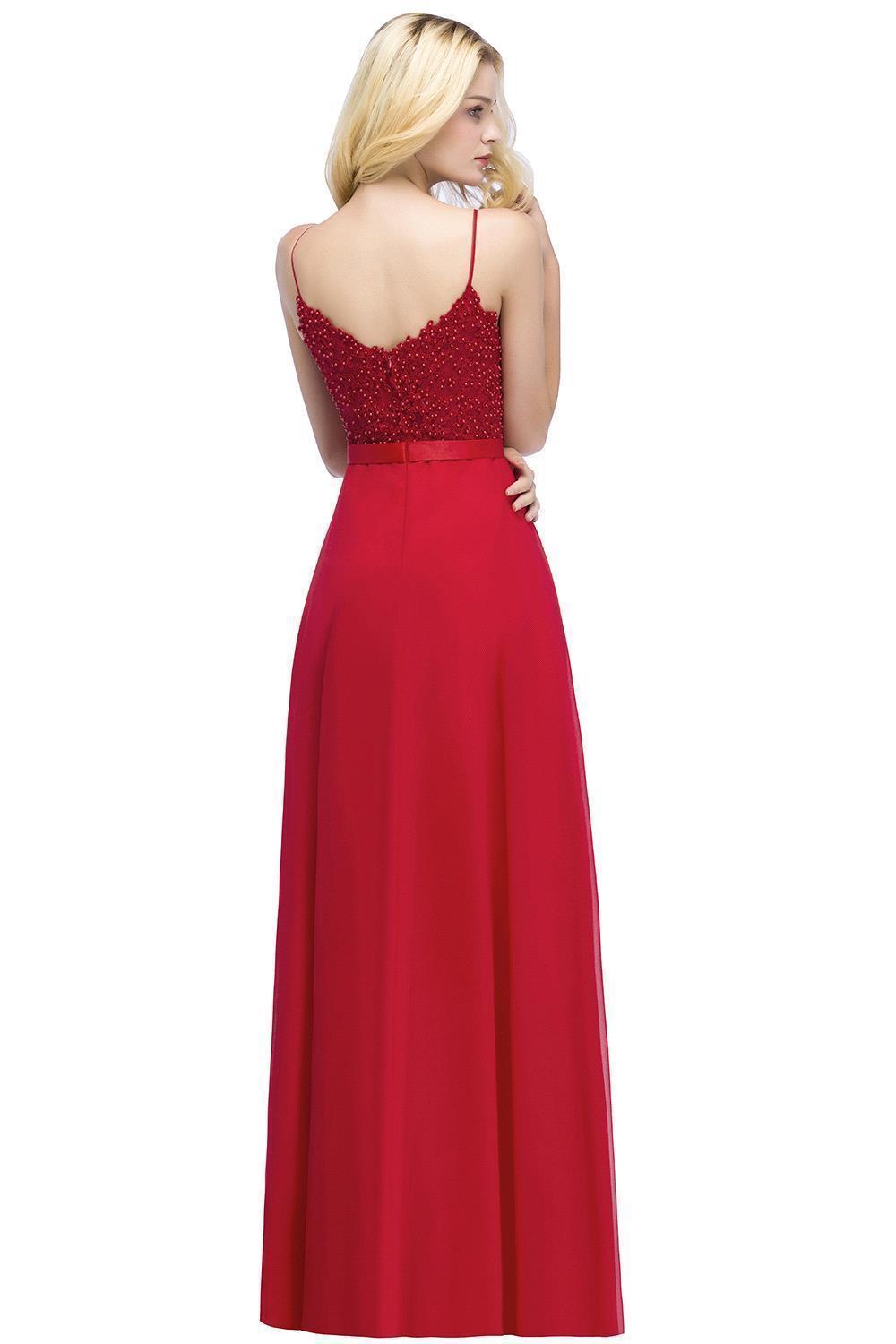Elegante Abendkleider Lang Rot | Abendmoden Online
