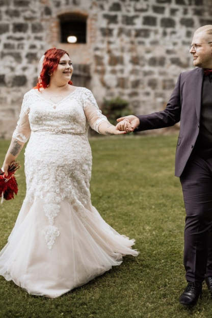 Moderne Brautkleider Spitze Große Größe Hochzeitskleider Mit Ärmel