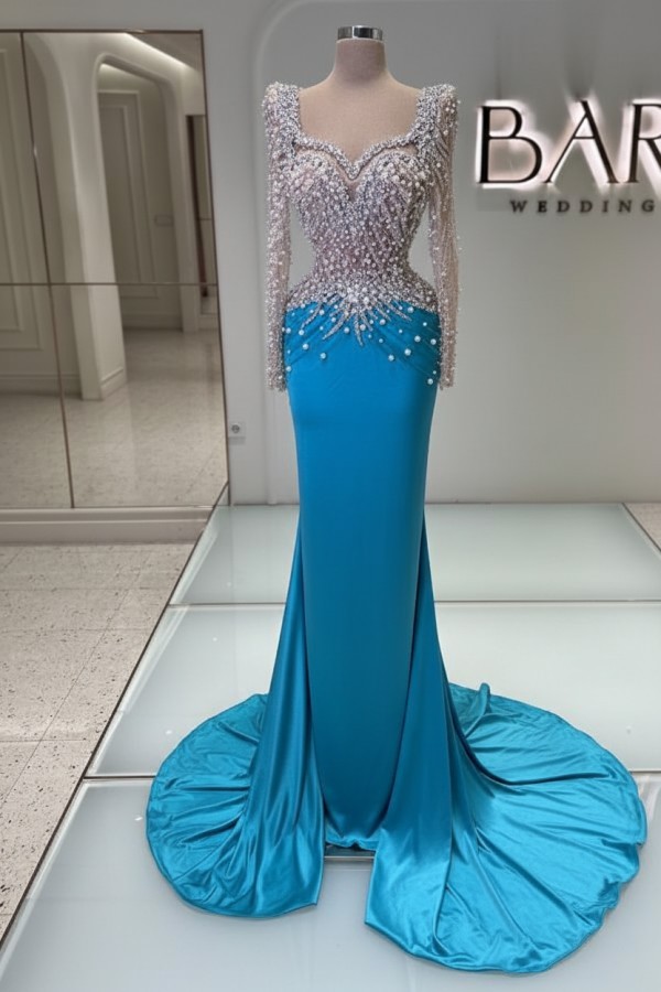 Schönes Abendkleid Lang Schwarz Abiballkleider Ballkleider mit Glitzer