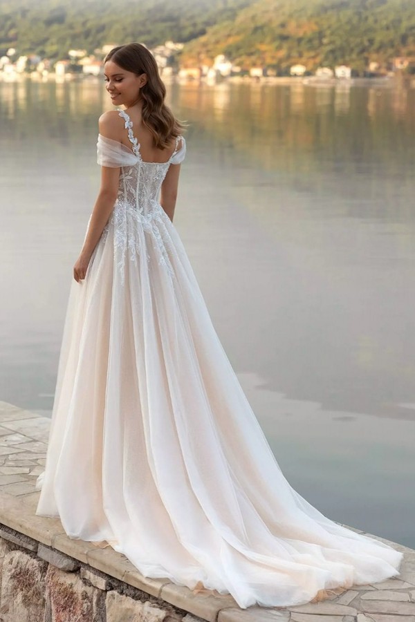 Vintage Hochzeitskleider A Linie Spitze Boho Brautkleider Online
