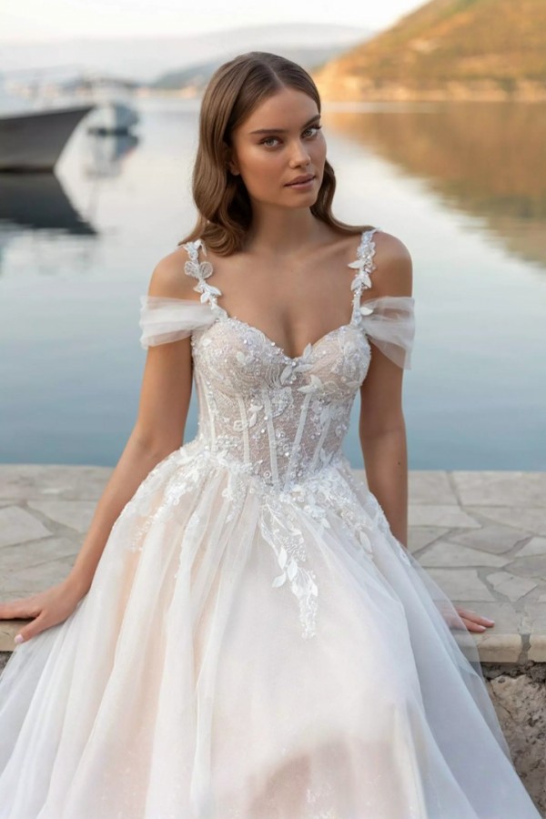 Vintage Hochzeitskleider A Linie Spitze Boho Brautkleider Online