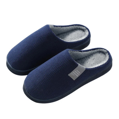 Winter Warm Plush Indoor Slippers Women Fashion Home Slipper Shoes Silent Slides For Bedroom Flat Floor Shoes Couple Slippers