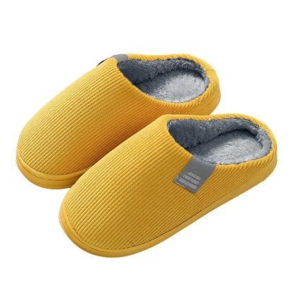 Winter Warm Plush Indoor Slippers Women Fashion Home Slipper Shoes Silent Slides For Bedroom Flat Floor Shoes Couple Slippers