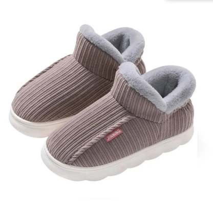 2024 Women Winter Boots Slippers Thickening Plush Warm Snow Boot Couple Thick Heels Cotton Shoes Plus Size Platform Slides Botas