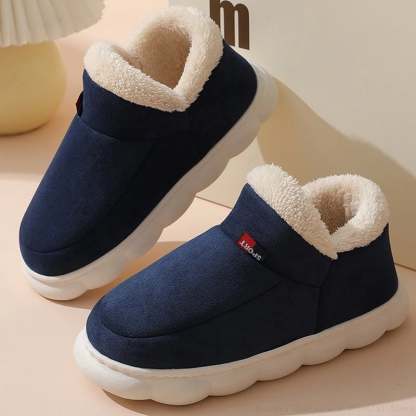 2024 Women Winter Boots Slippers Thickening Plush Warm Snow Boot Couple Thick Heels Cotton Shoes Plus Size Platform Slides Botas