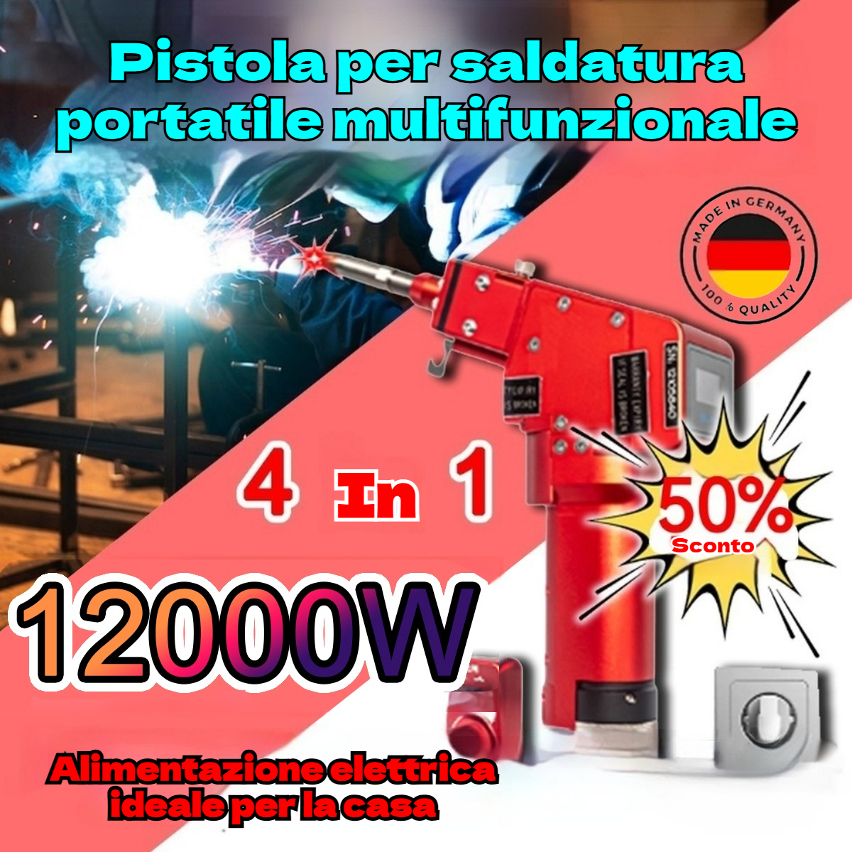 Pistola di saldatura laser portatile Milwaukee