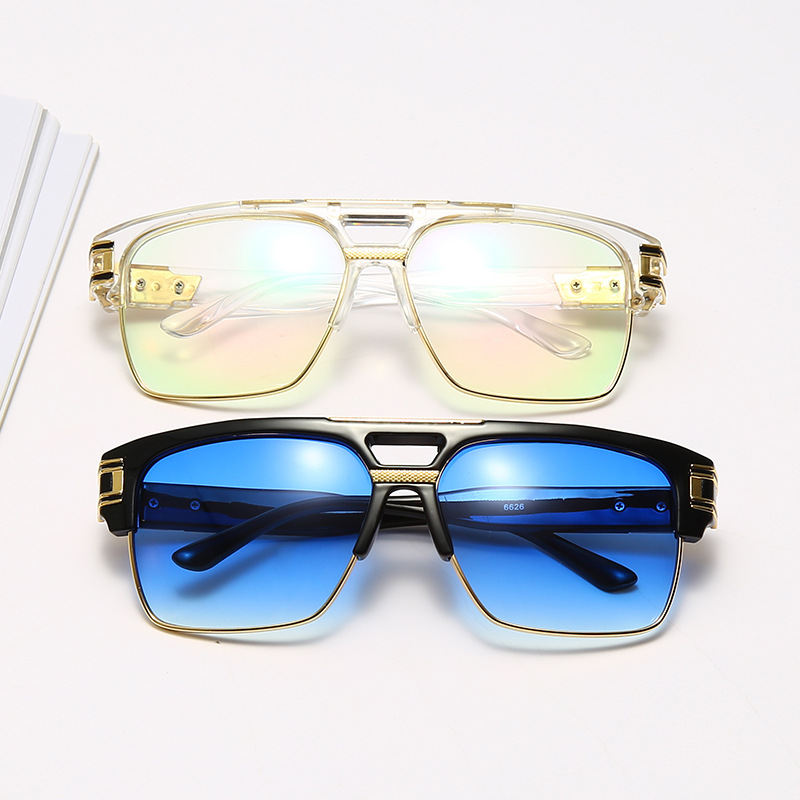 FASHION METAL HALF FULL FRAME SUNGLASSES
