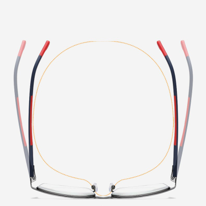 STYLISH RETRO HALF-RIM MULTIFOCAL READING GLASSES